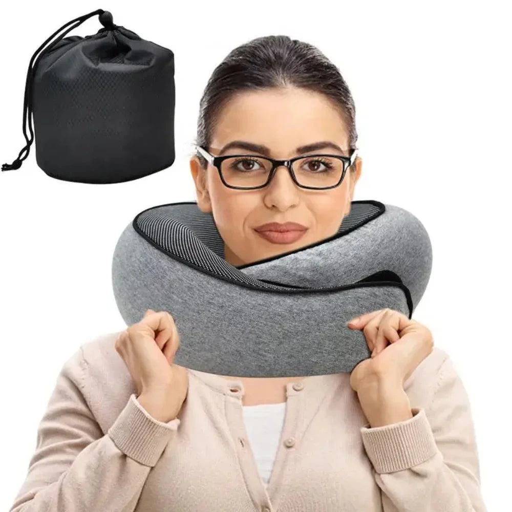 SnugSnail – Portable Ergonomic Memory Foam Neck Pillow