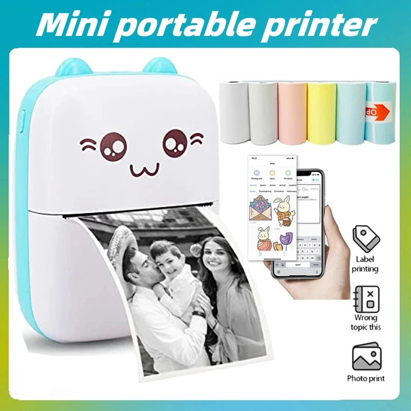 PurrPrint – Mini Cat Pocket Thermal Printer with Wireless Bluetooth