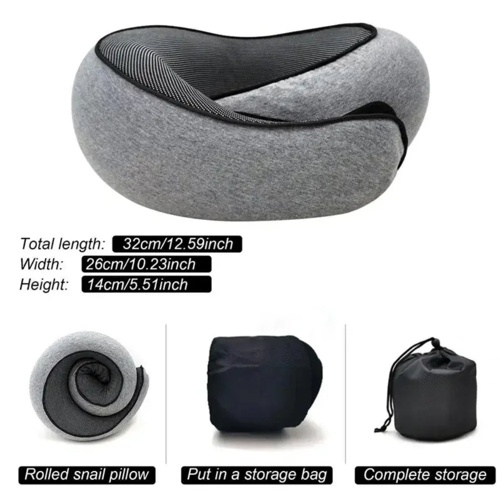 SnugSnail – Portable Ergonomic Memory Foam Neck Pillow