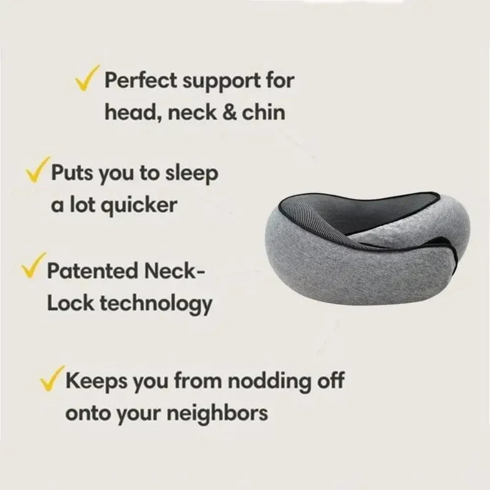 SnugSnail – Portable Ergonomic Memory Foam Neck Pillow