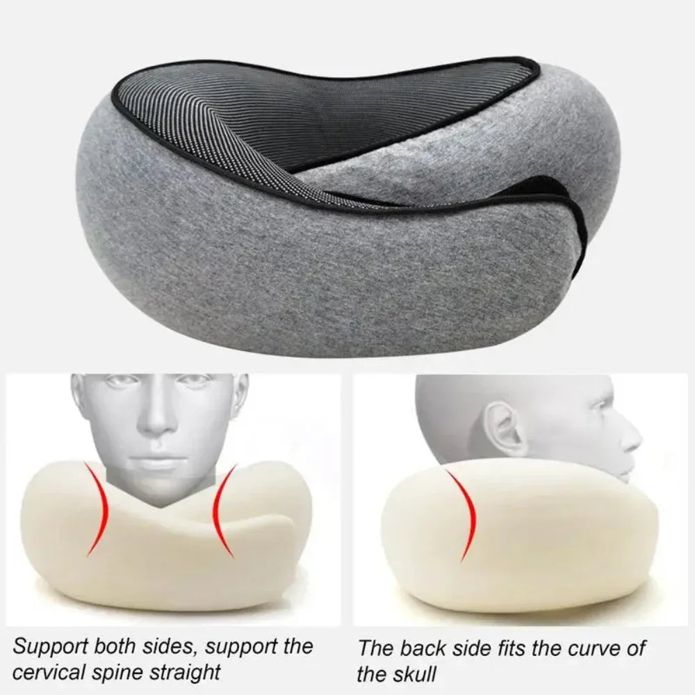 SnugSnail – Portable Ergonomic Memory Foam Neck Pillow